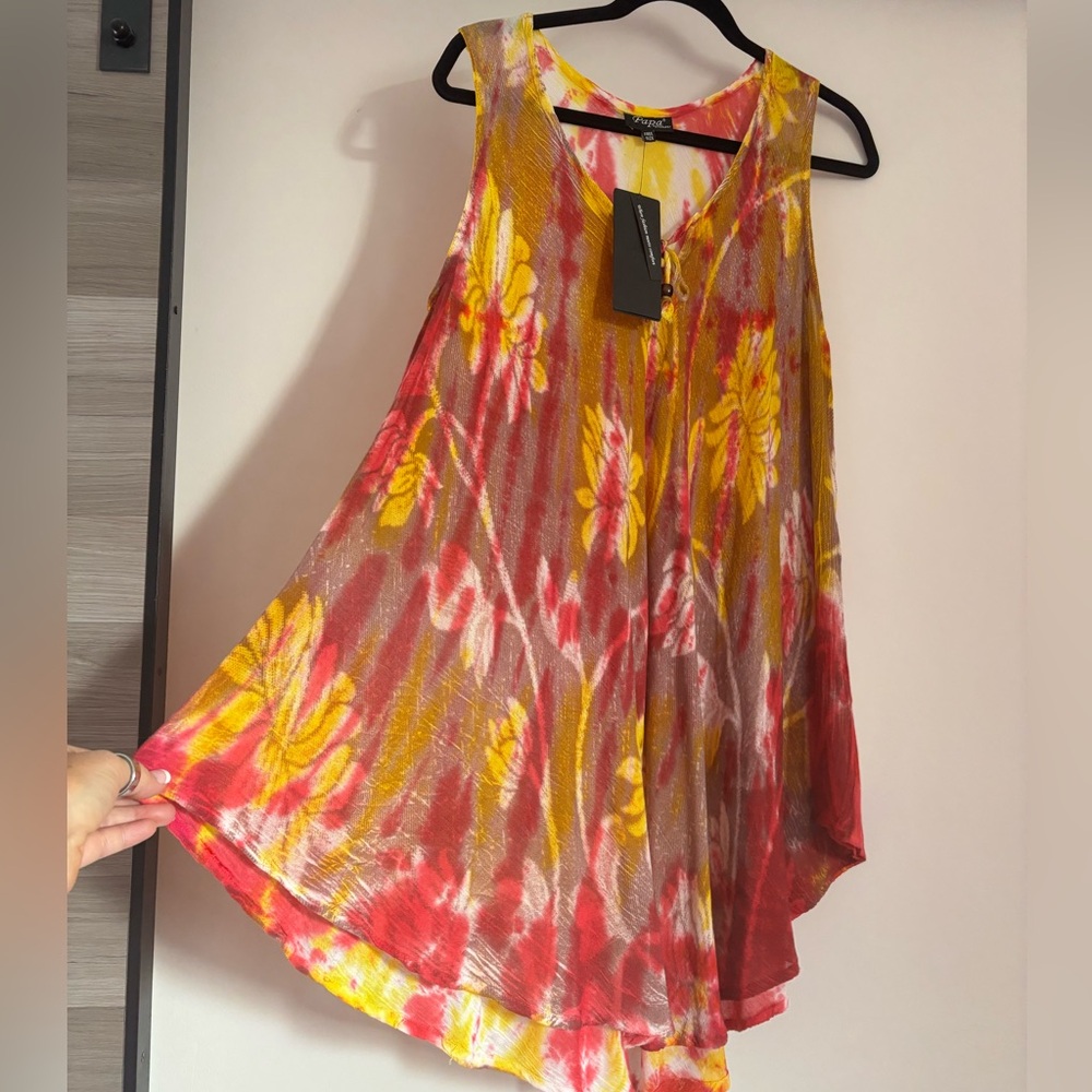 Papa Vancouver Colorful Shelly Tie-Dye Sleeveless Tunic
